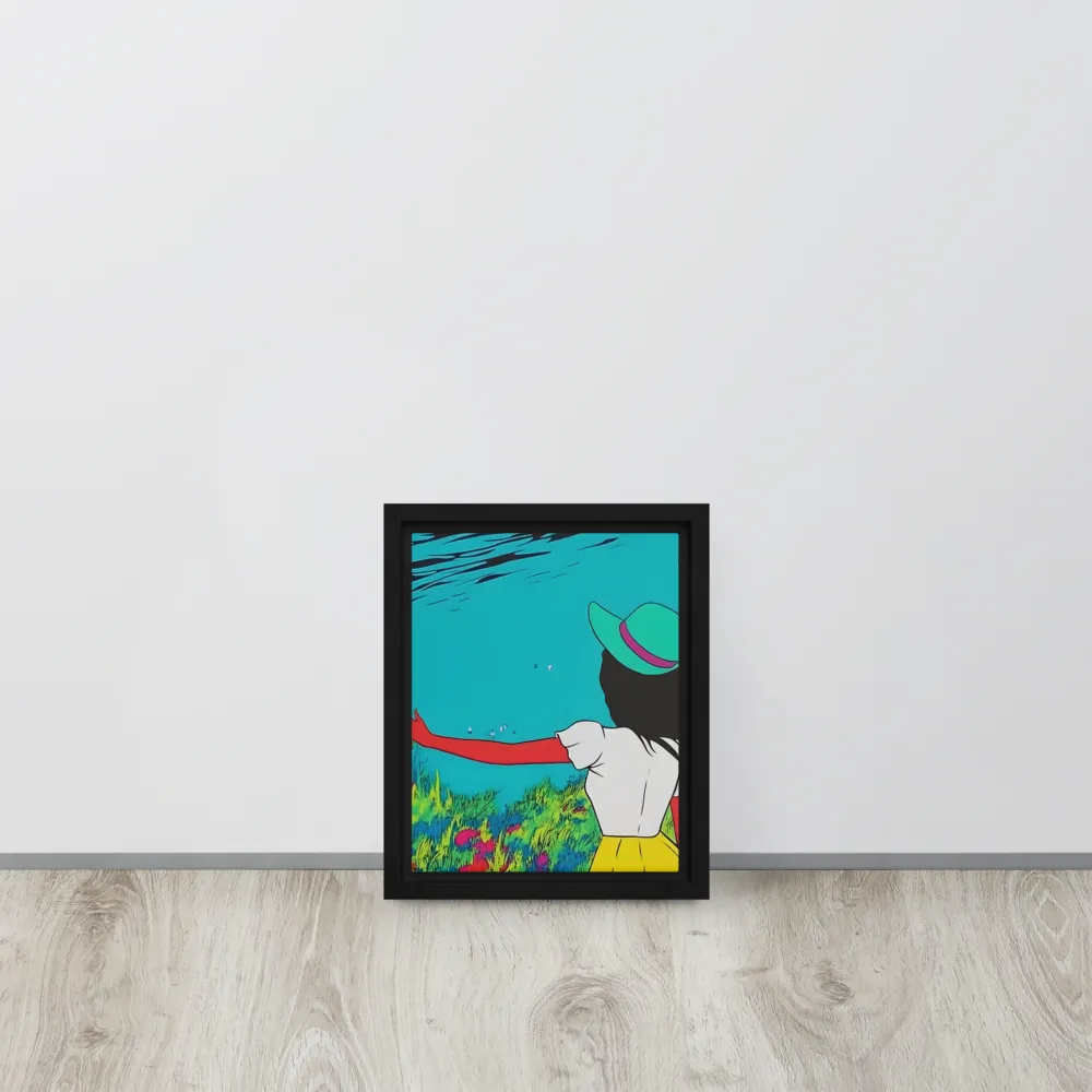 Whimsical Encounter | Canvas with Black Frame | 8″×10″