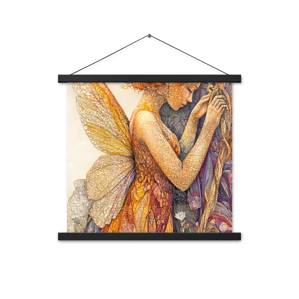 Whispers of the Frosted Meadow | Poster With Black Wood Hanger | 18″×18″