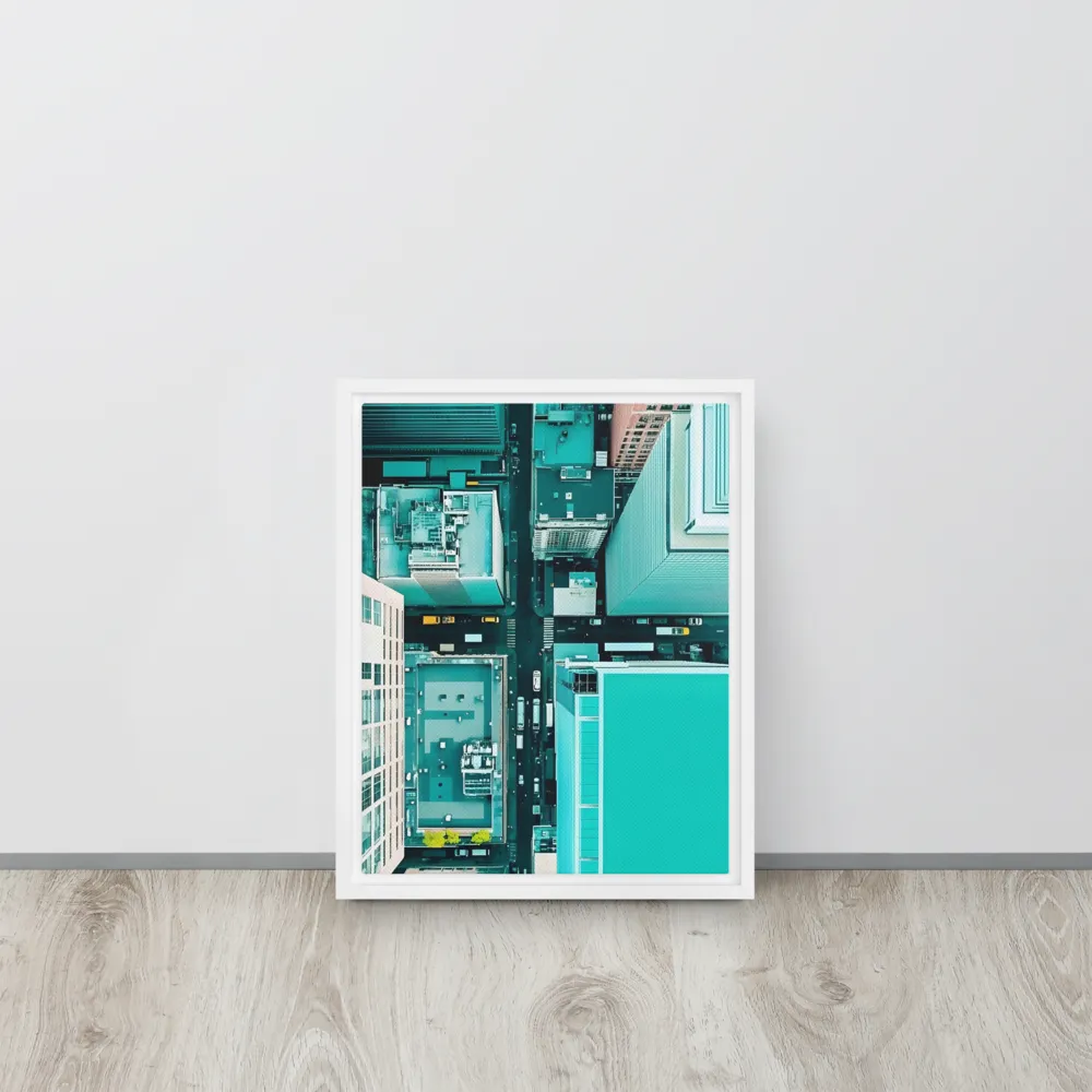Urban Geometry: Aerial Perspective | Canvas with White Frame | 11″×14″
