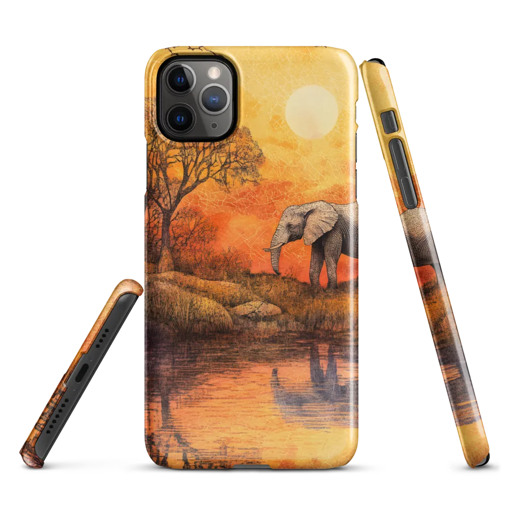 Elephant's Serenity at Dusk | Phone Case |  11 Pro Max | Snap Case | Glossy