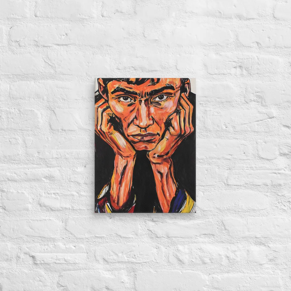 Contemplative Intensity: An Expressionist Portrait