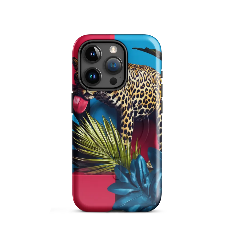 Playful Leopard in Vibrant Paradise