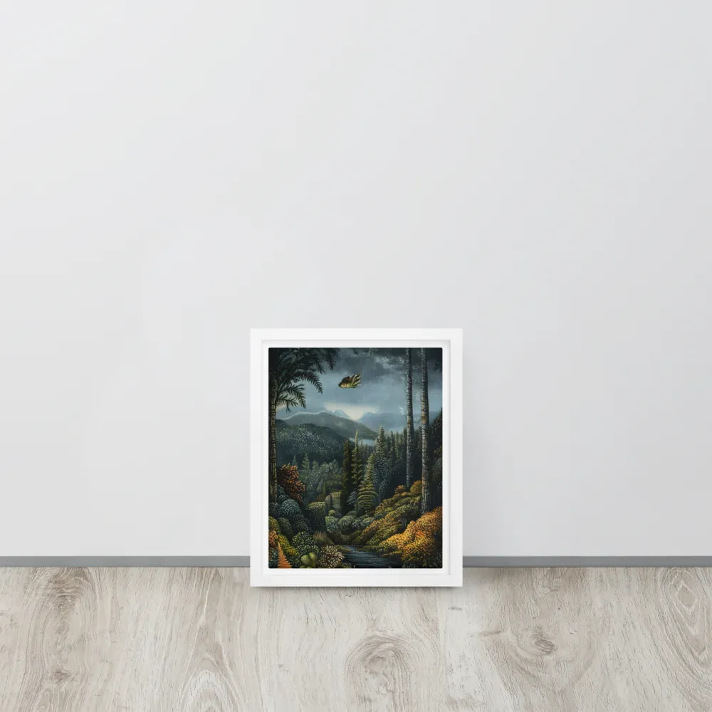 Whispers of the Enchanted Forest | Canvas with White Frame | 8″×10″