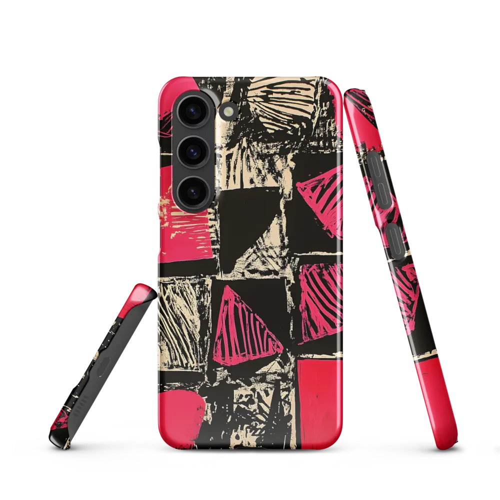 Geometric Symphony in Pink and Black