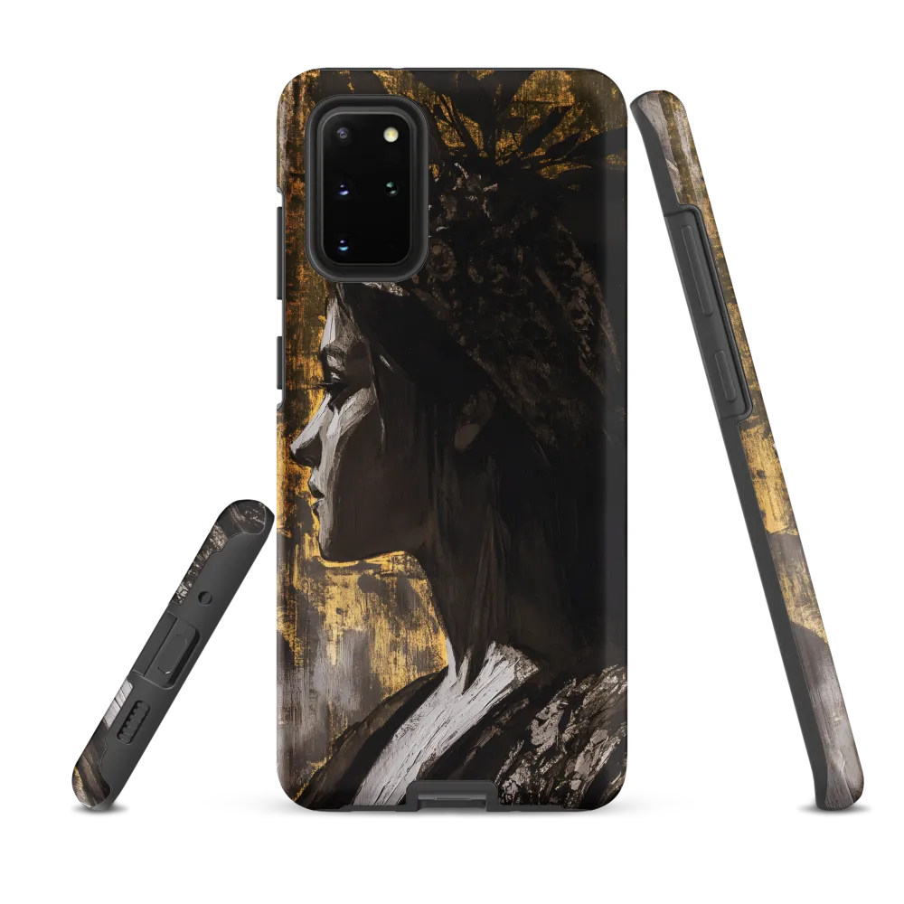 Golden Elegance: A Modern Profile Portrait