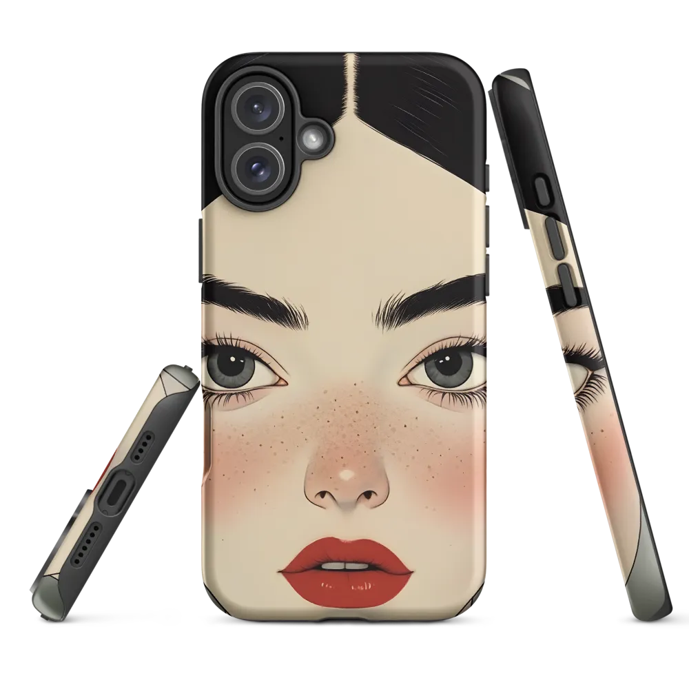 Serenity Captured: A Modern Portrait | Phone Case |  16 Plus | Tough Case | Matte