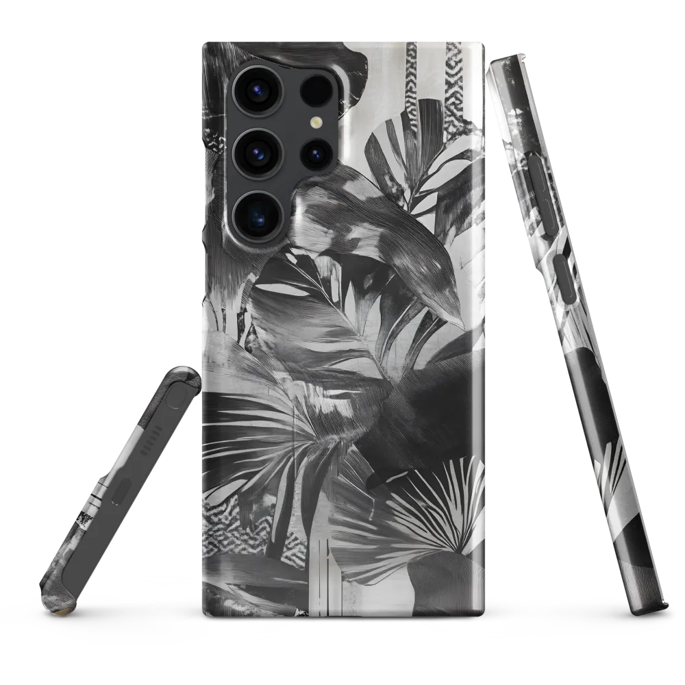 Monochrome Serenity in Tropical Foliage