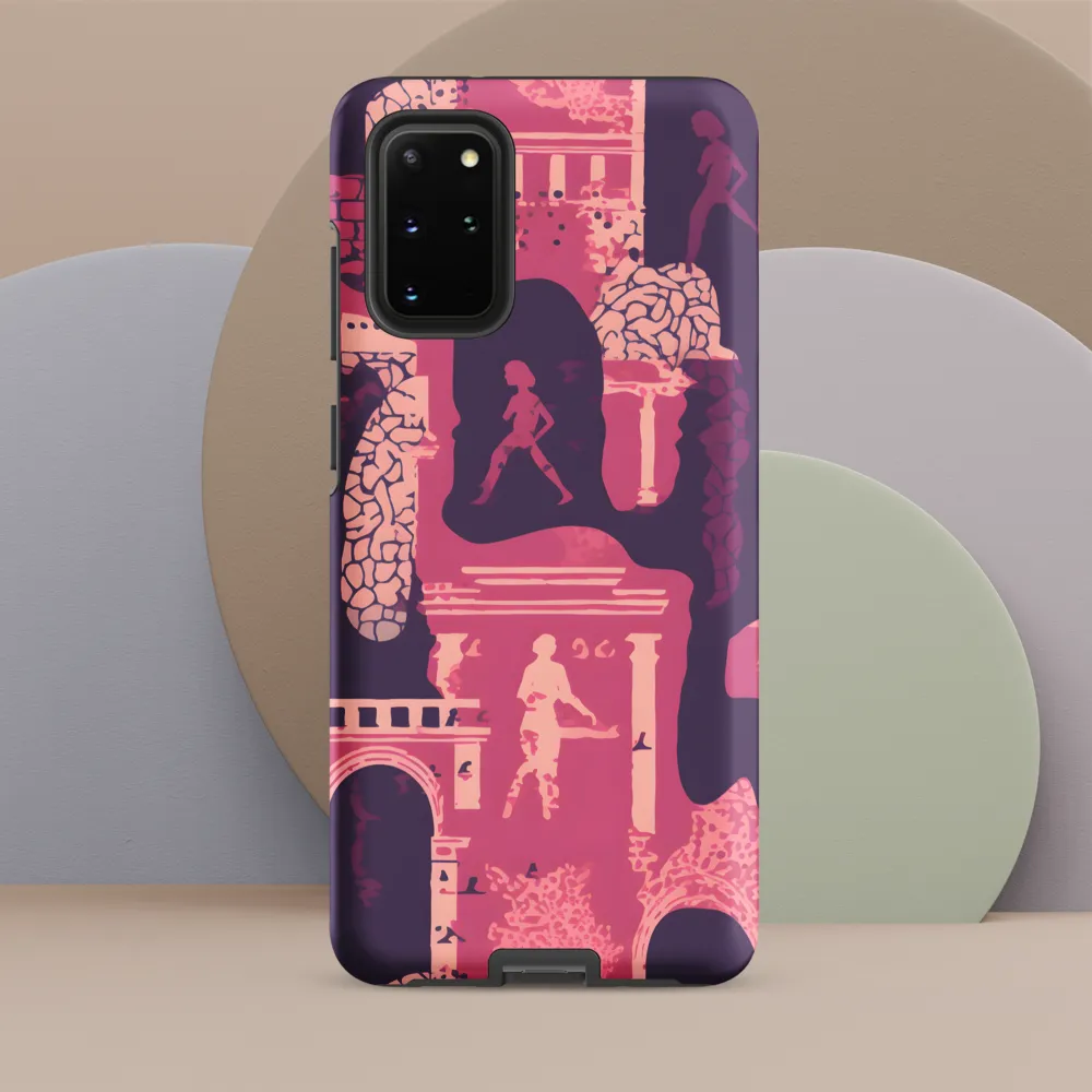 Whimsical Interplay of Figures and Architecture