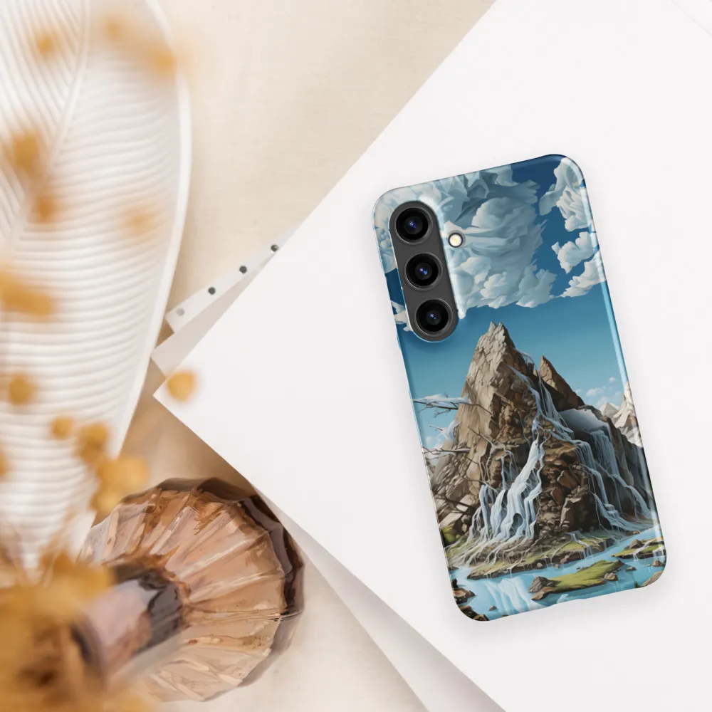 Majestic Cascade: A Mountain Masterpiece | Phone Case |  S24 Plus | Snap Case | Matte