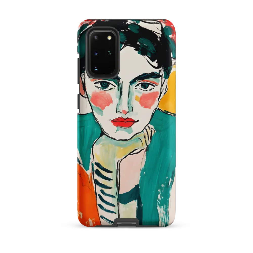 Contemplative Portrait in Bold Hues