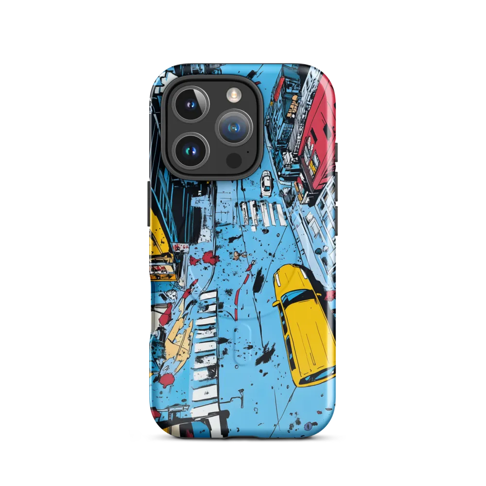 Urban Chaos: Aerial View of City Life | Phone Case |  16 Pro | MagSafe® Tough Case | Glossy