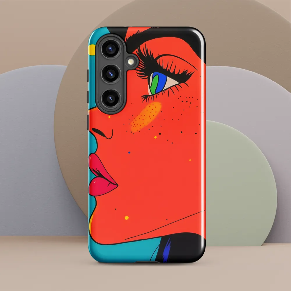 Vibrant Feminine Profile in Pop Art
