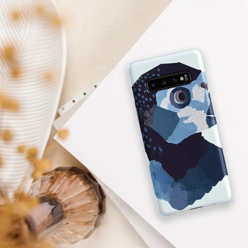 Abstract Avian Portrait in Blue