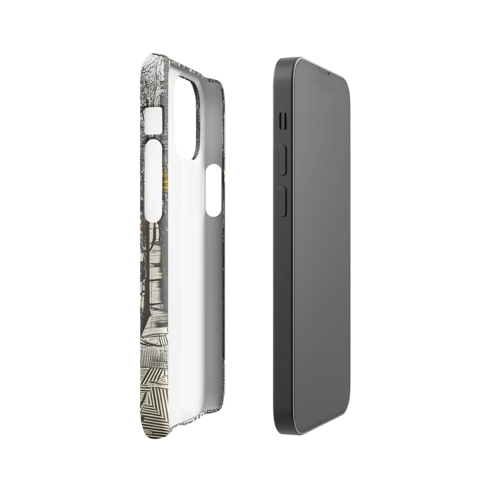 Urban Solitude: A Geometric Journey | Phone Case |  13 Mini | Snap Case | Matte