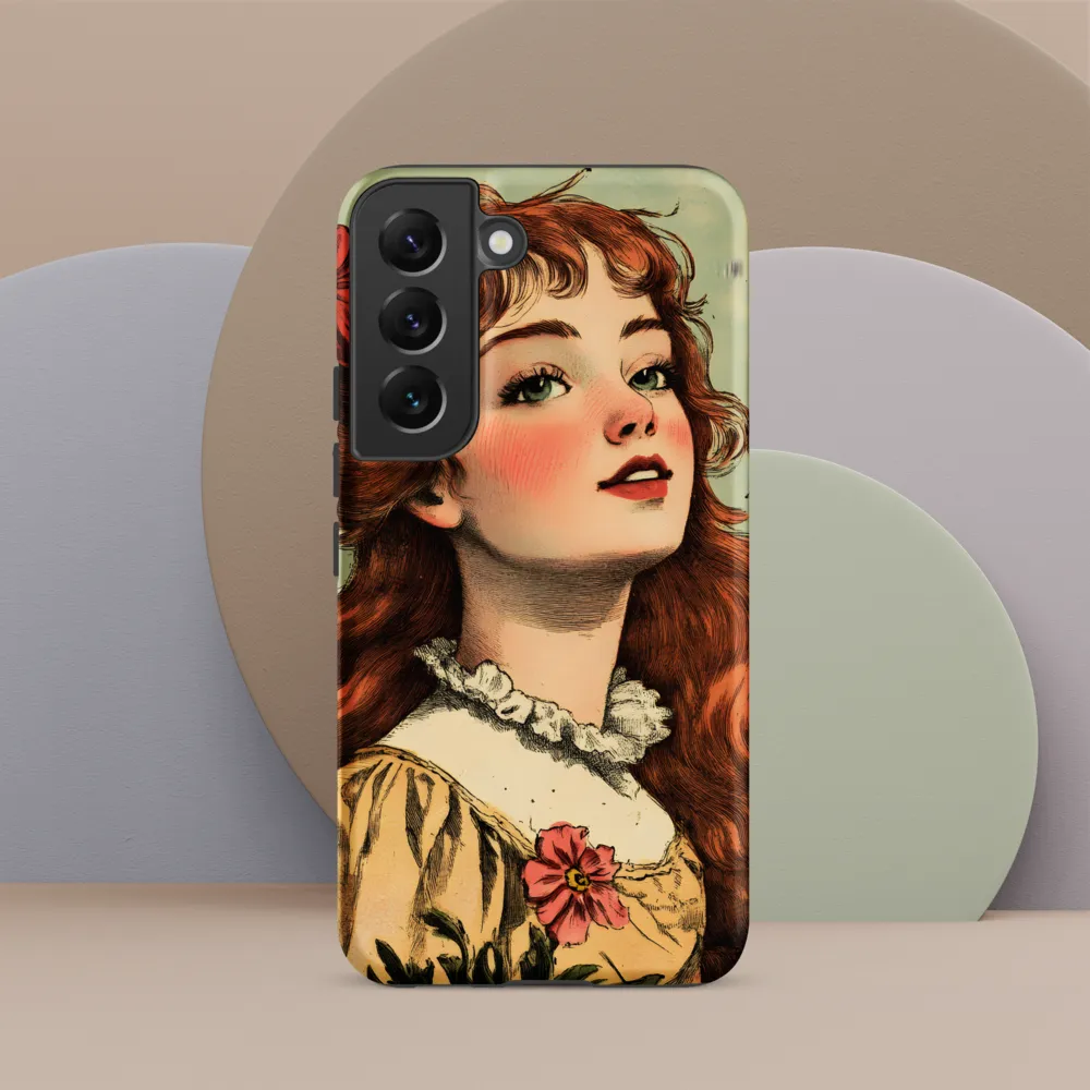 Whimsical Portrait of a Flower-Adorned Girl