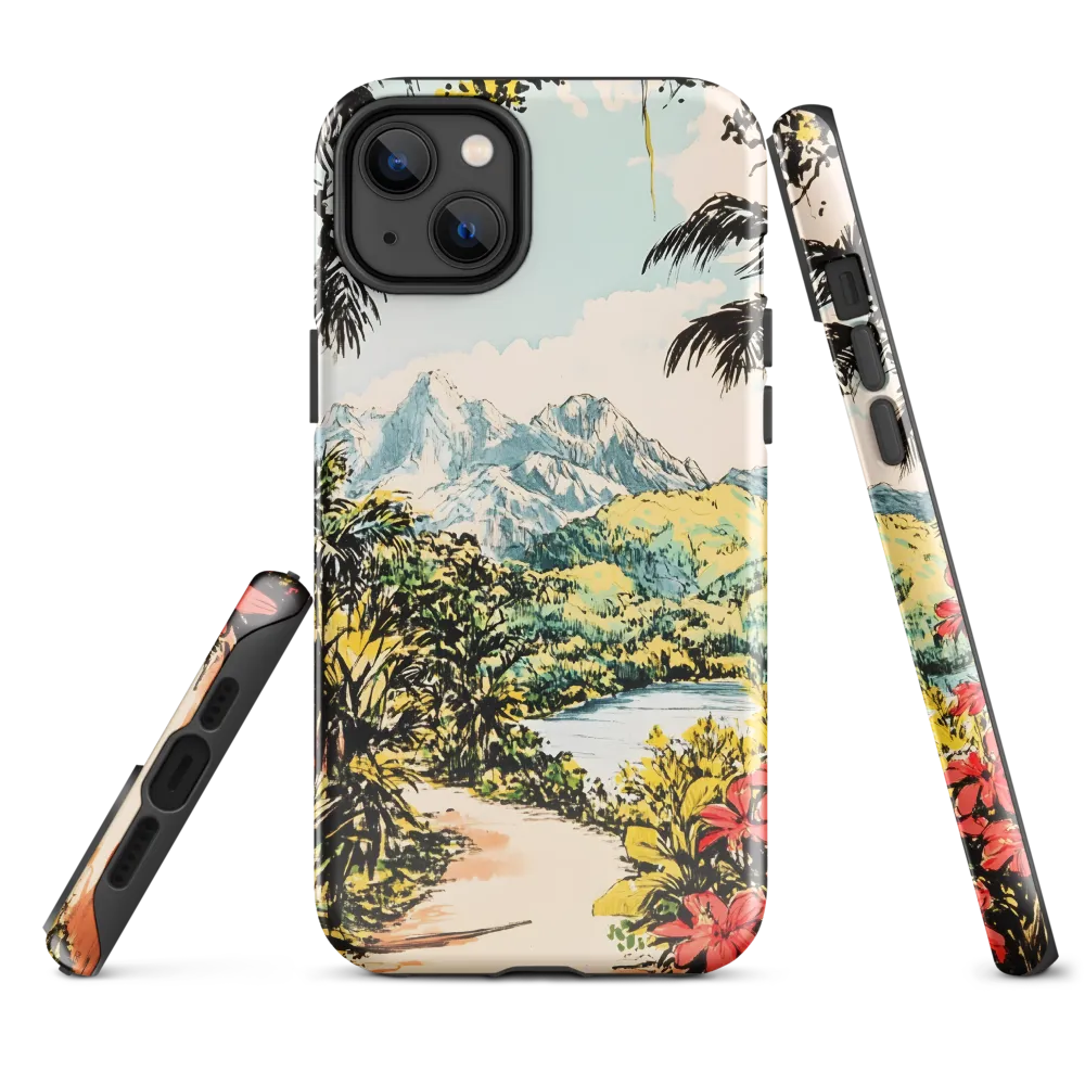 Tropical Serenity | Phone Case |  14 Plus | Tough Case | Glossy