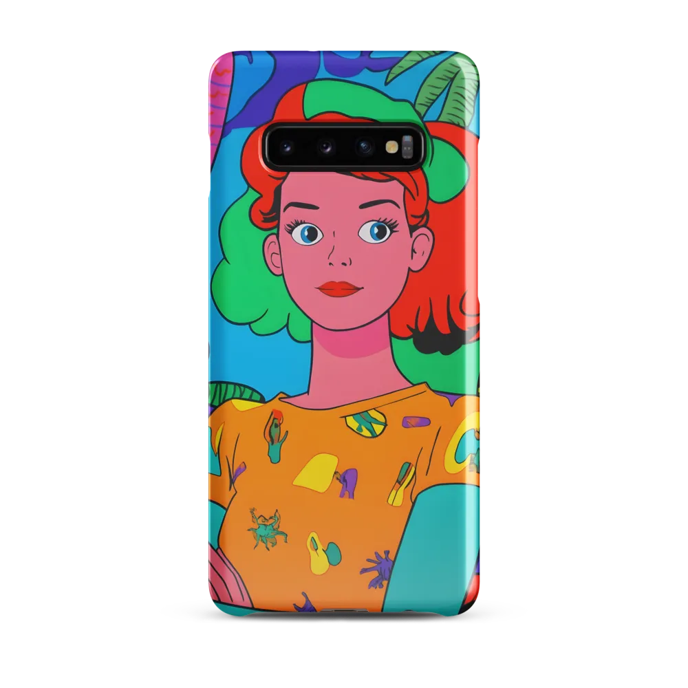 Tropical Vibes: A Playful Portrait | Phone Case |  S10 Plus | Snap Case | Glossy