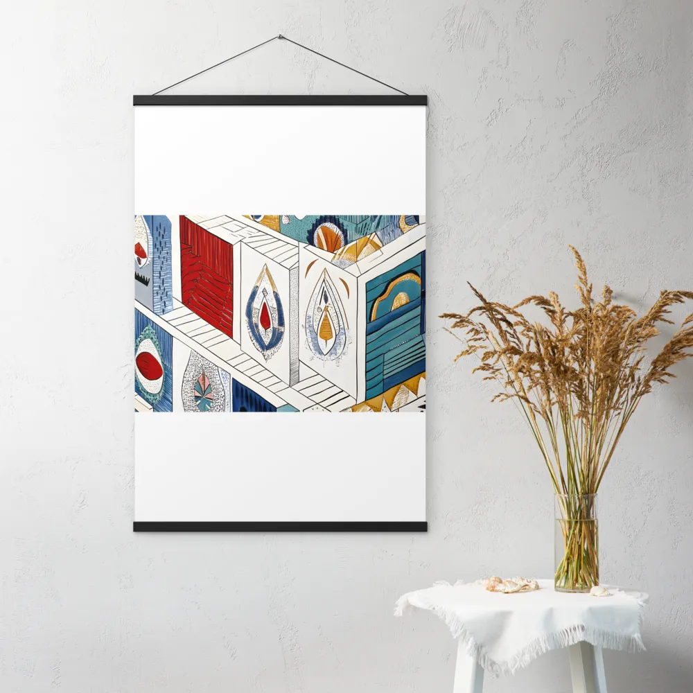 Symphony of Geometric Harmony | Poster With Black Wood Hanger | 24″×36″