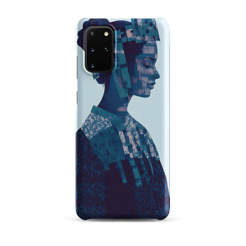 Digital Portrait in Abstract Blue