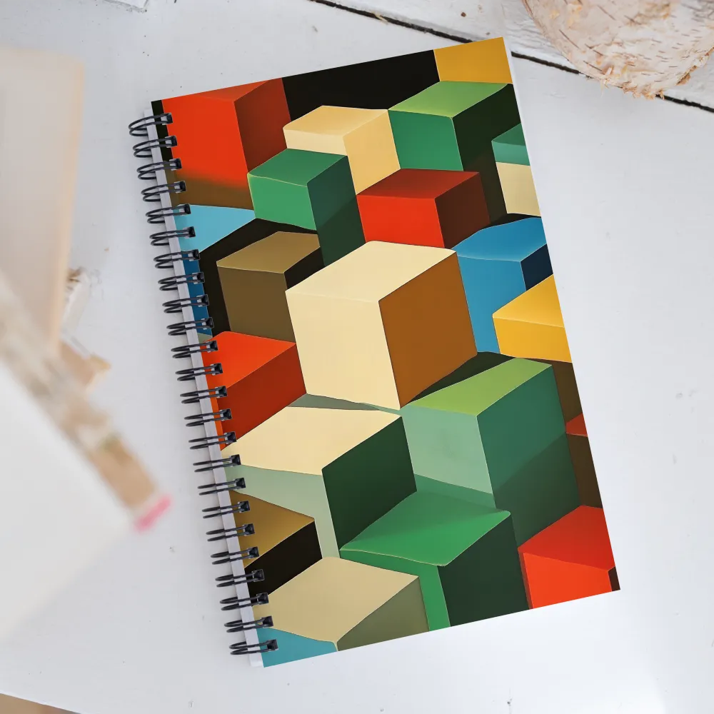 Colorful Geometric Harmony | Spiral Notebook