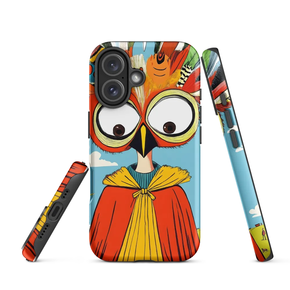 A Whimsical Encounter: The Owl-Human Fusion | Phone Case