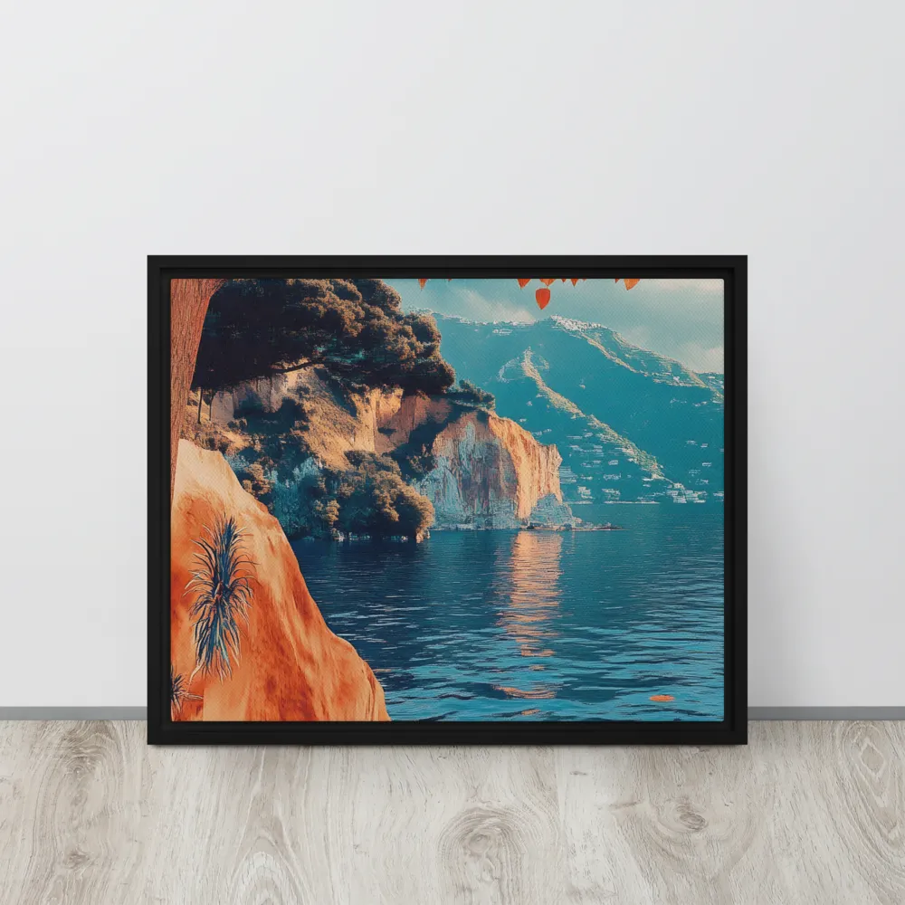 Elysian Waterscape | Canvas with Black Frame | 16″×20″