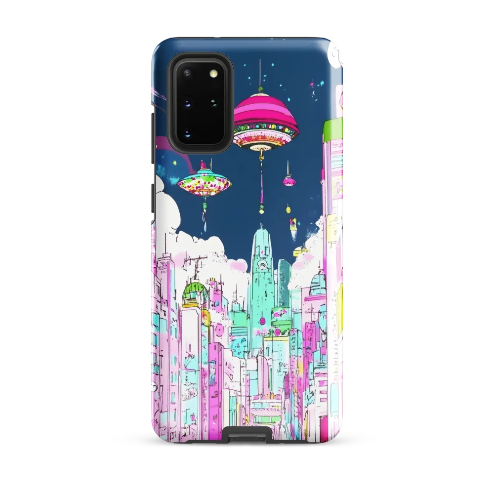 Futuristic Cityscape with Floating Structures