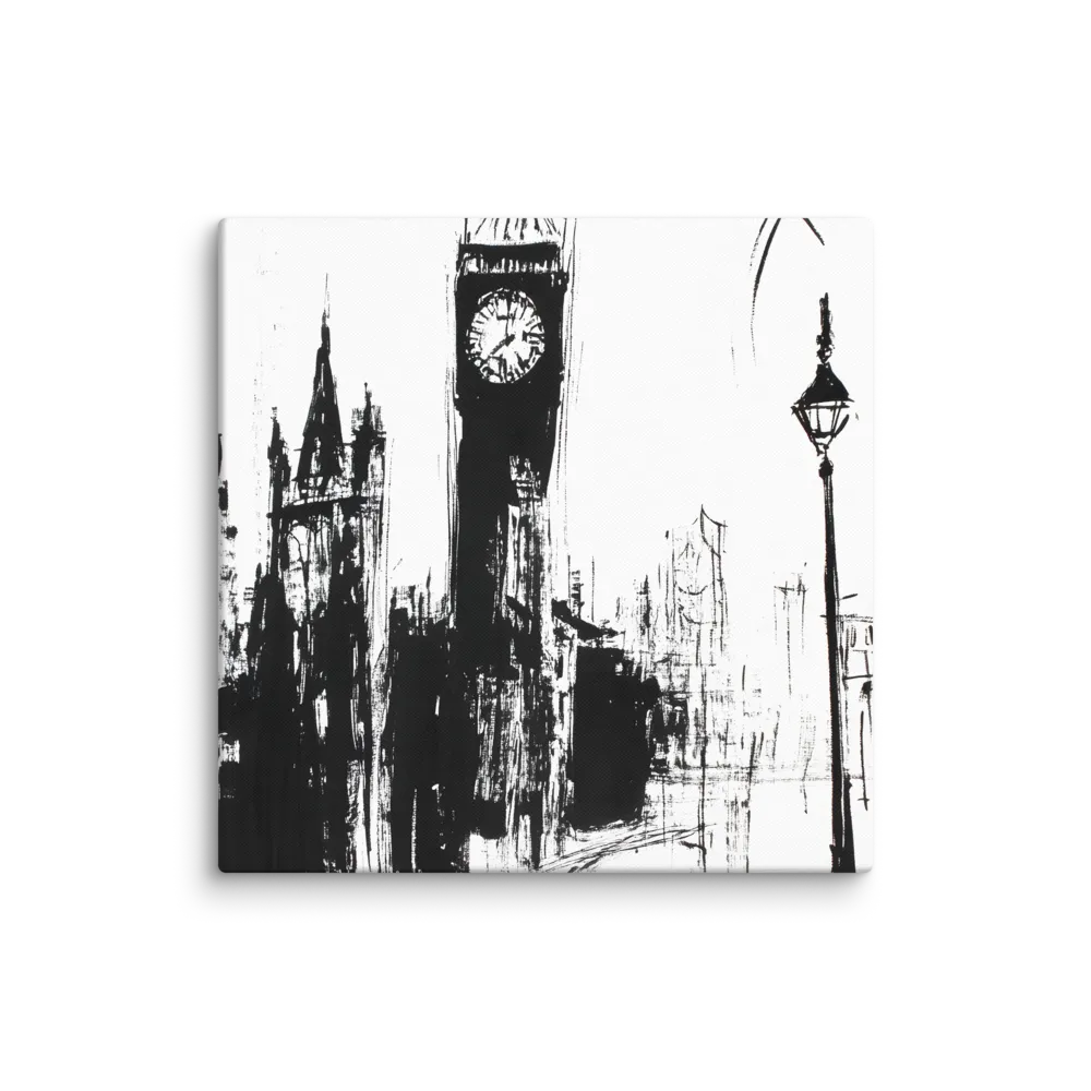 Clock Tower in Motion | Canvas | 30″×30″