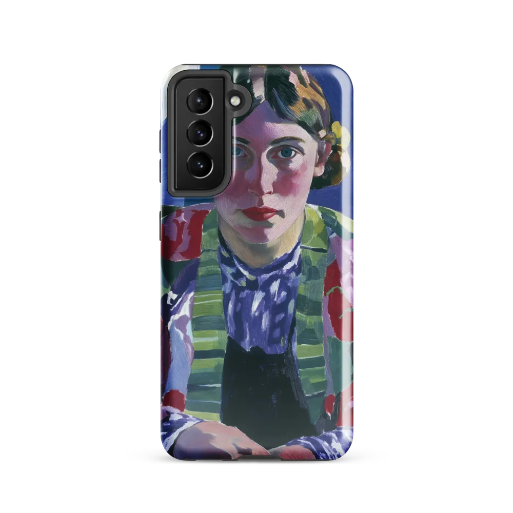 Vibrant Gaze: A Modernist Portrait