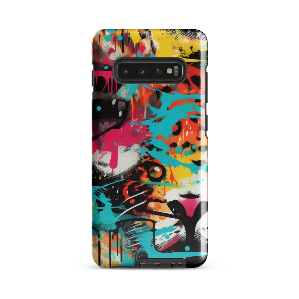 Fierce Fusion: Tiger and Lion in Graffiti | Phone Case |  S10 Plus | Tough Case | Glossy