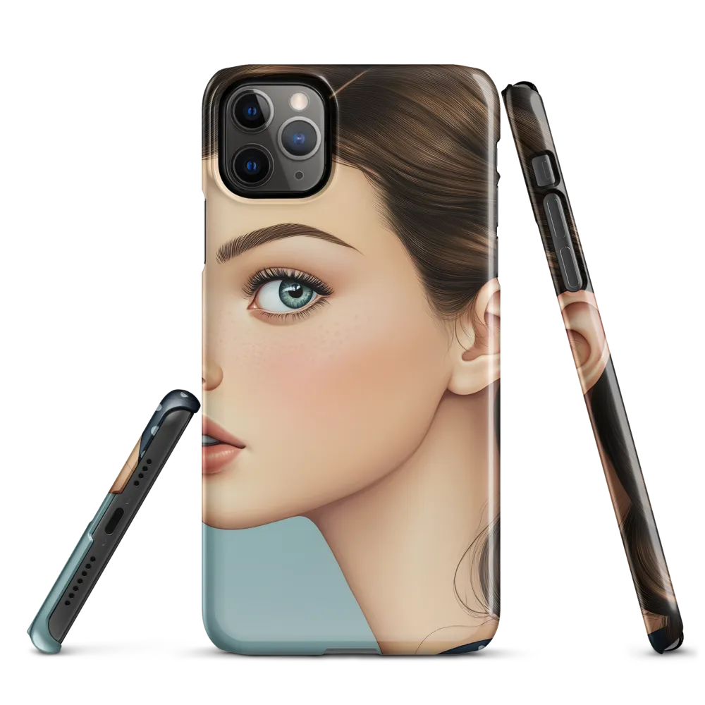 Captivating Gaze: A Modern Portrait | Phone Case |  11 Pro Max | Snap Case | Glossy