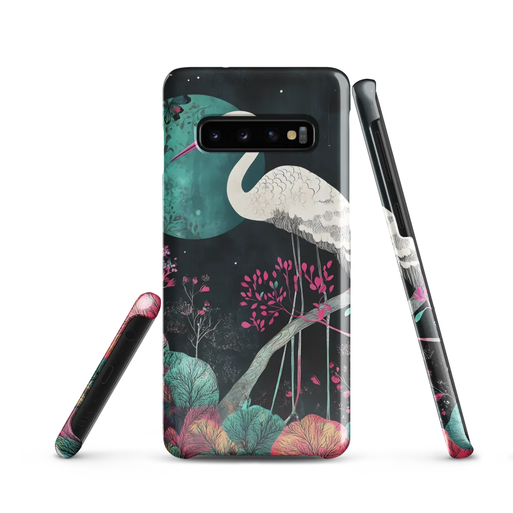 Ethereal Presence: Heron in a Floral Dreamscape