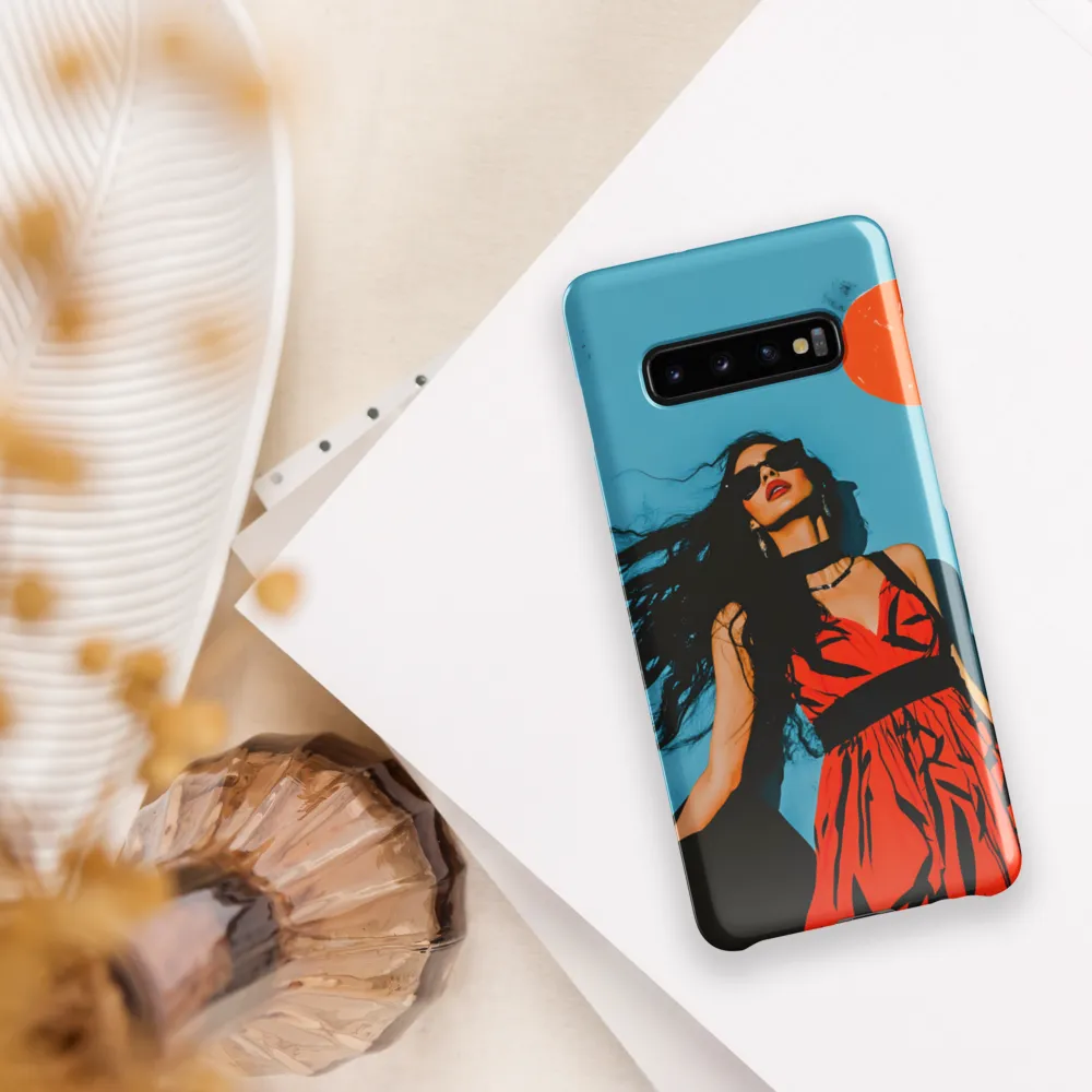 Sunset in Fashion: A Modern Portrait | Phone Case |  S10 Plus | Snap Case | Glossy