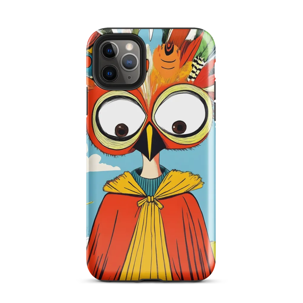 A Whimsical Encounter: The Owl-Human Fusion | Phone Case |  11 Pro Max | Tough Case | Glossy