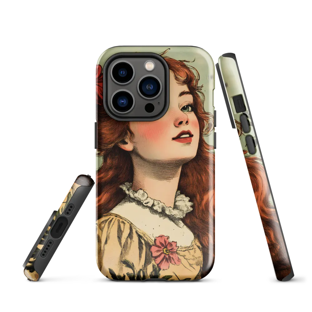 Whimsical Portrait of a Flower-Adorned Girl