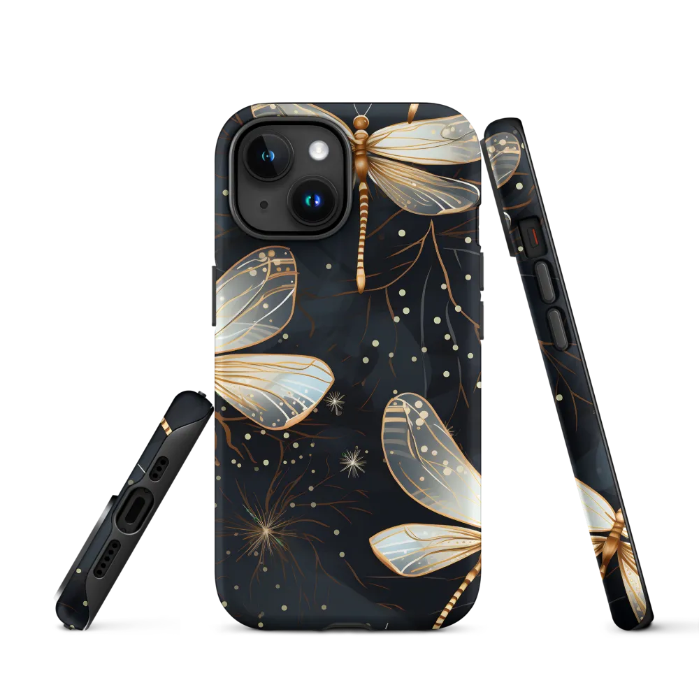 Ethereal Dance: Dragonflies in a Midnight Garden