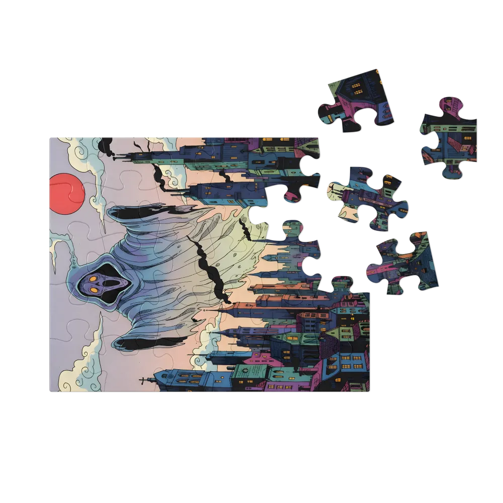 Phantom Over City 
 Jigsaw Puzzle in Tin Box