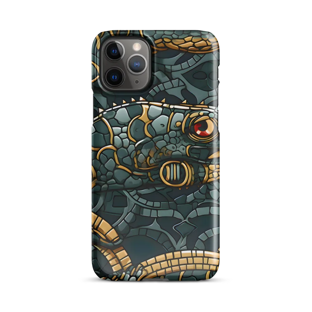 Reptilian Elegance: A Digital Art Nouveau Tapestry