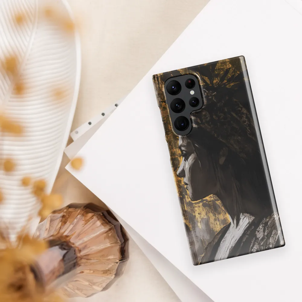 Golden Elegance: A Modern Profile Portrait