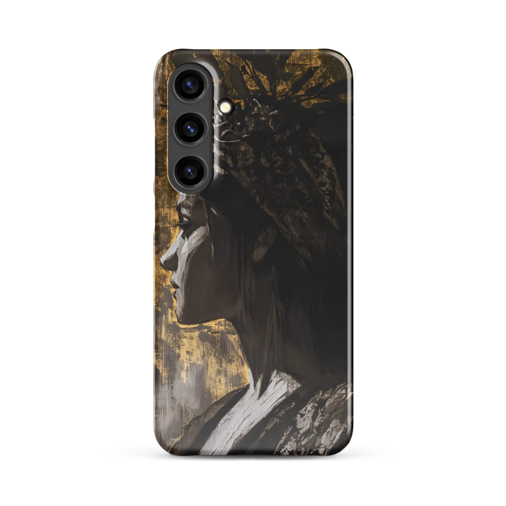 Golden Elegance: A Modern Profile Portrait