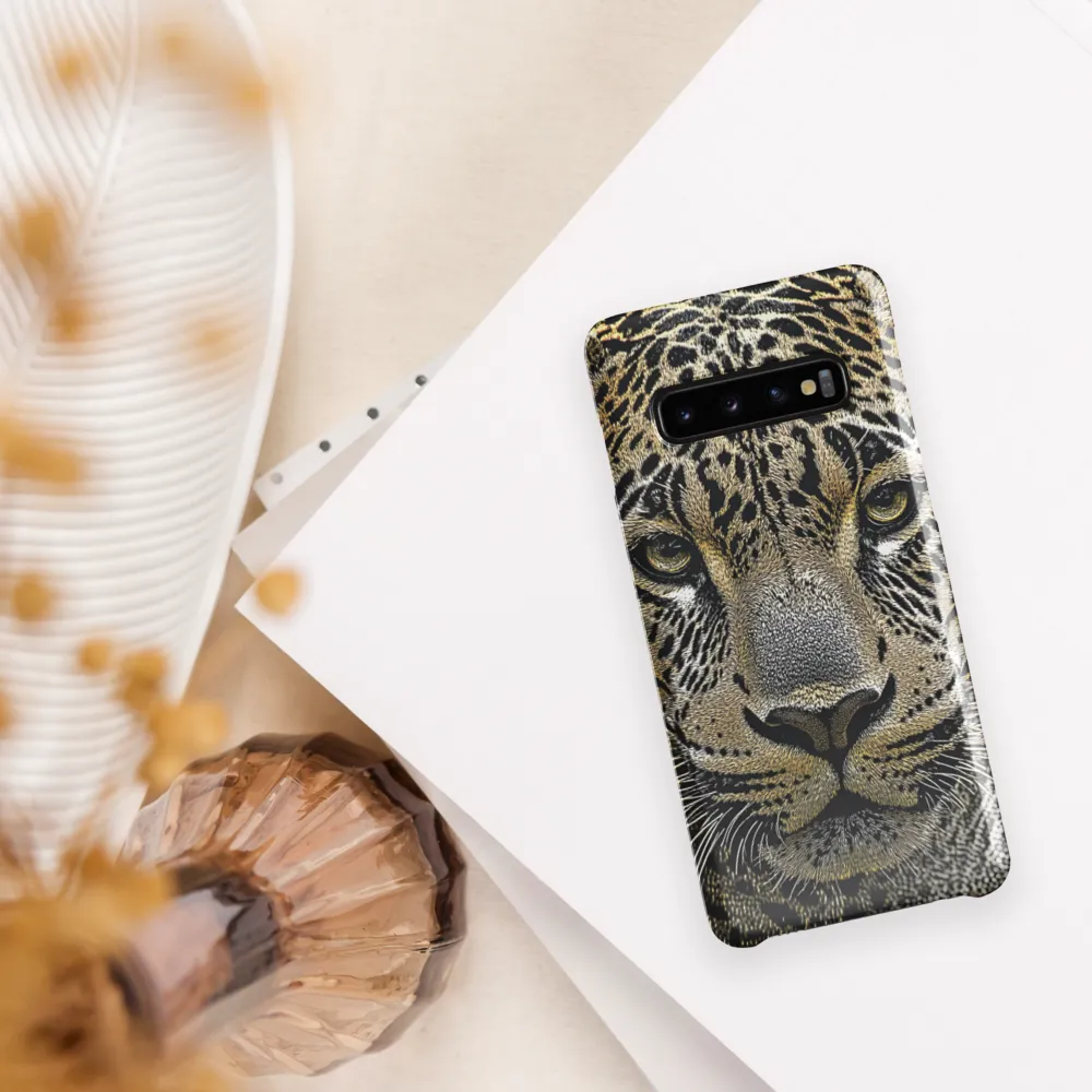 The Majestic Gaze: Portrait of a Leopard | Phone Case |  S10 | Snap Case | Glossy