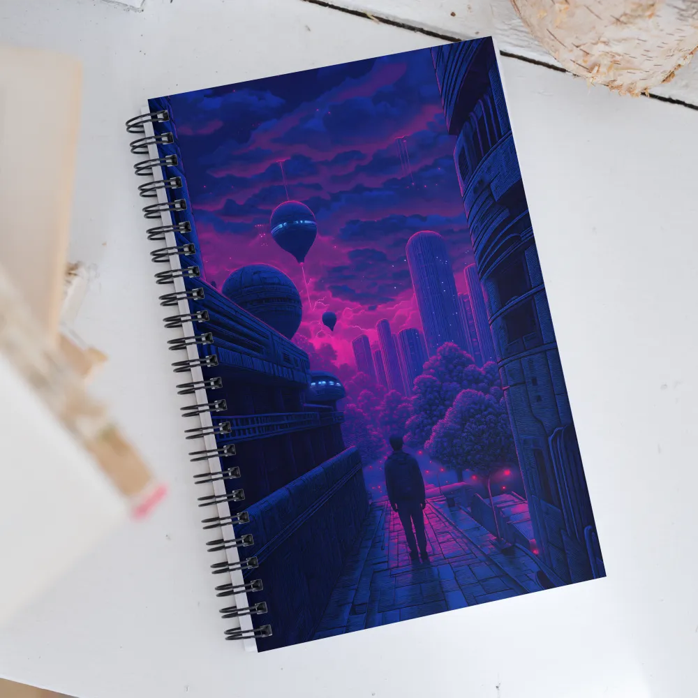 Lost in a Technological Dreamscape | Spiral Notebook