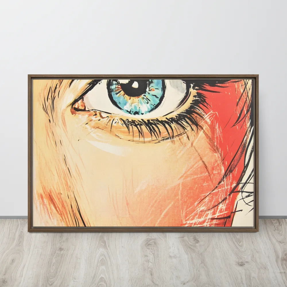 Gaze of Emotion | Canvas with Brown Frame | 24″×36″