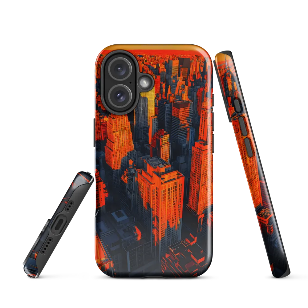 Urban Dawn: A Digital Ode to Skyscrapers | Phone Case |  16 | Tough Case | Glossy