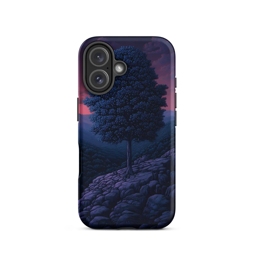 Solitary Sentinel: A Tree at Dusk | Phone Case