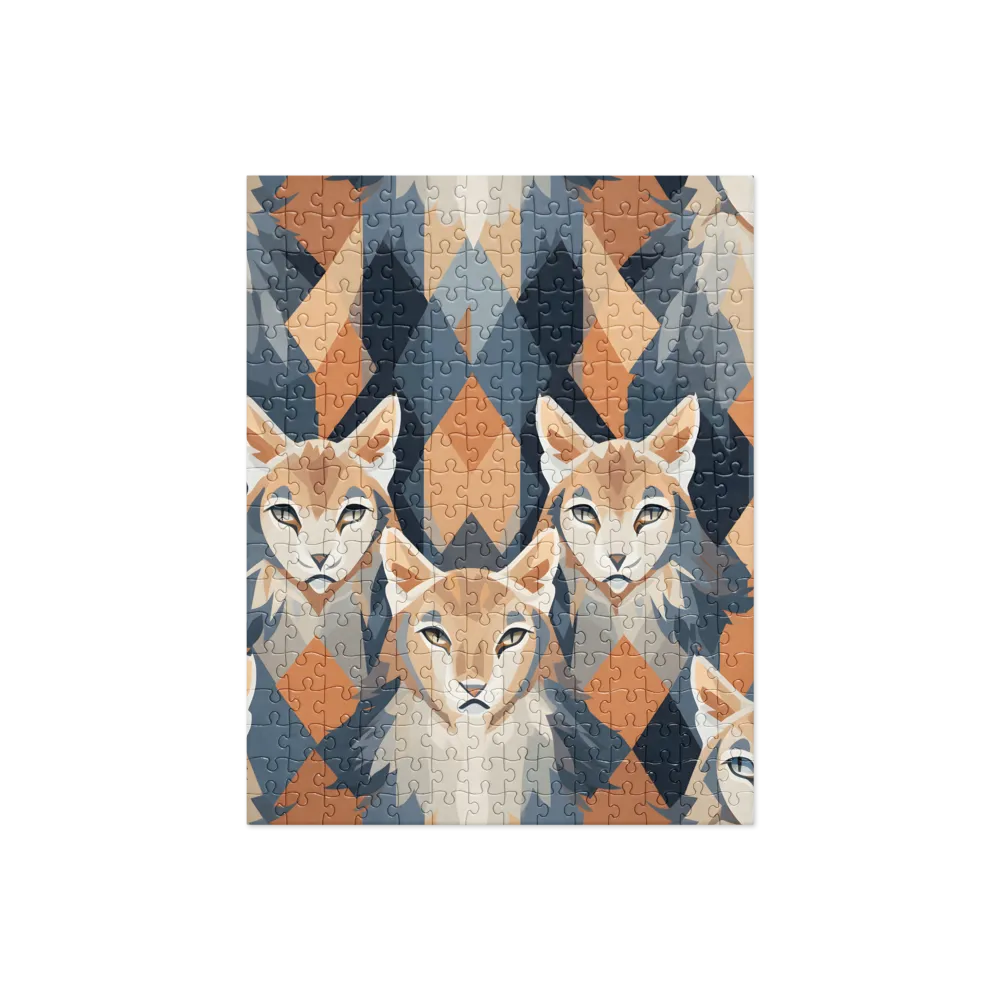 Elegance in Geometry: The Foxes | Jigsaw Puzzle | 252/520 pieces