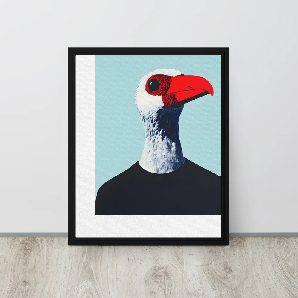 The Surreal Avian Portrait | Canvas with Black Frame | 16″×20″