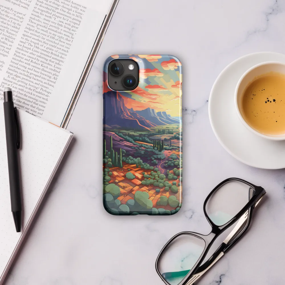 Desert Serenity at Dusk | Phone Case |  15 Plus | Snap Case | Glossy