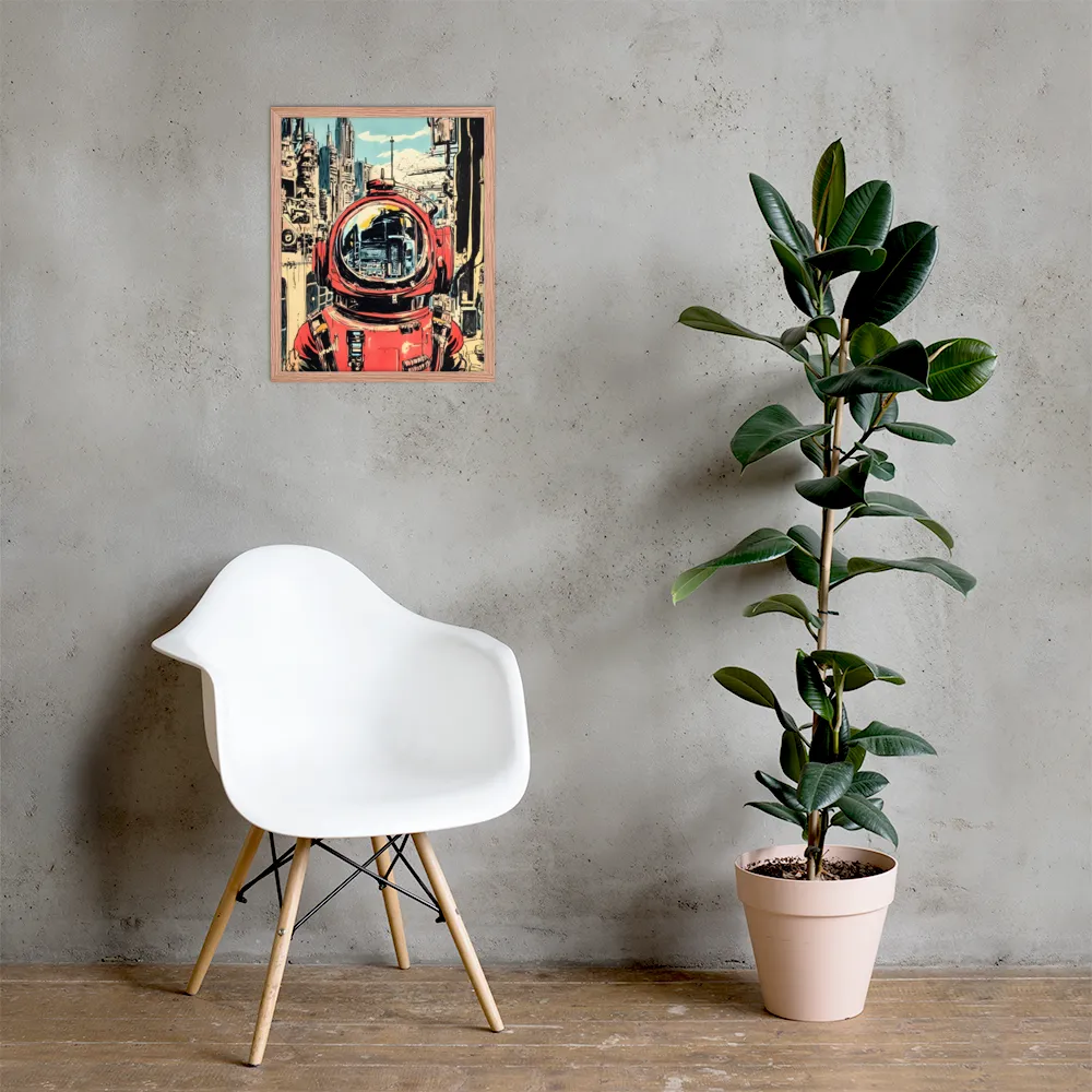 Reflections of Tomorrow | Poster with Red oak Frame | 16″×20″