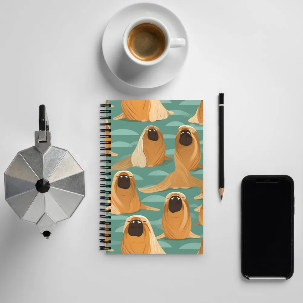 Whimsical Walrus Wonderland | Spiral Notebook